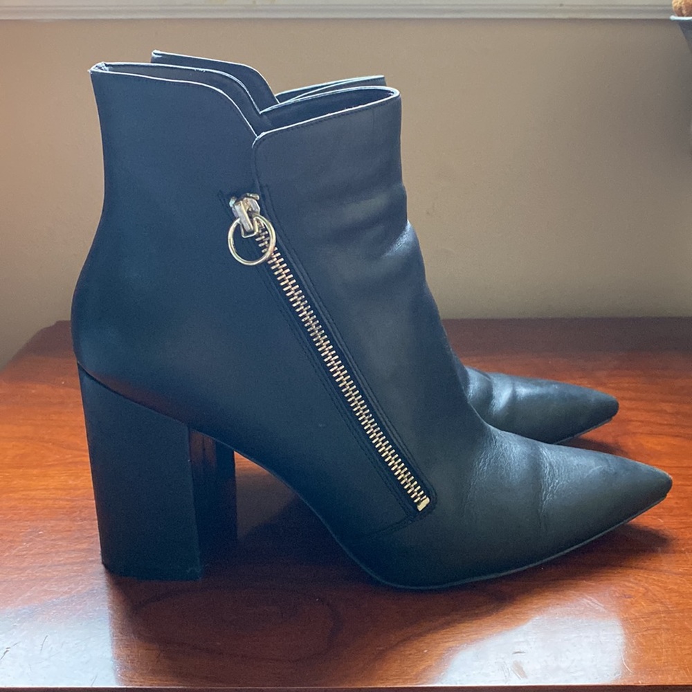 SALE🎈Leather Chucky Heel Boots - Picture 4 of 14